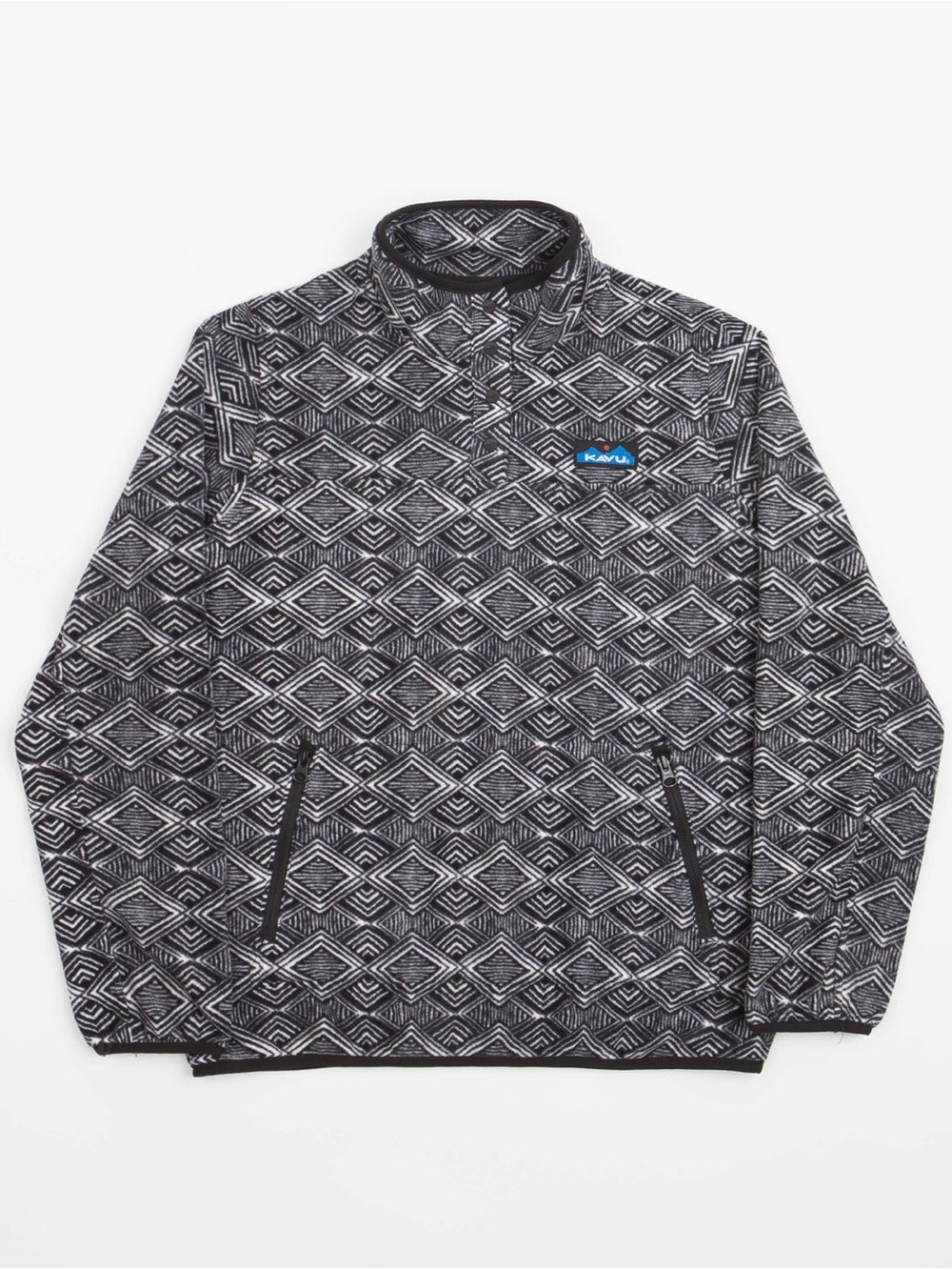Kavu Cavanaugh Fleece Sweatshirt in Shadow Inlay White Print